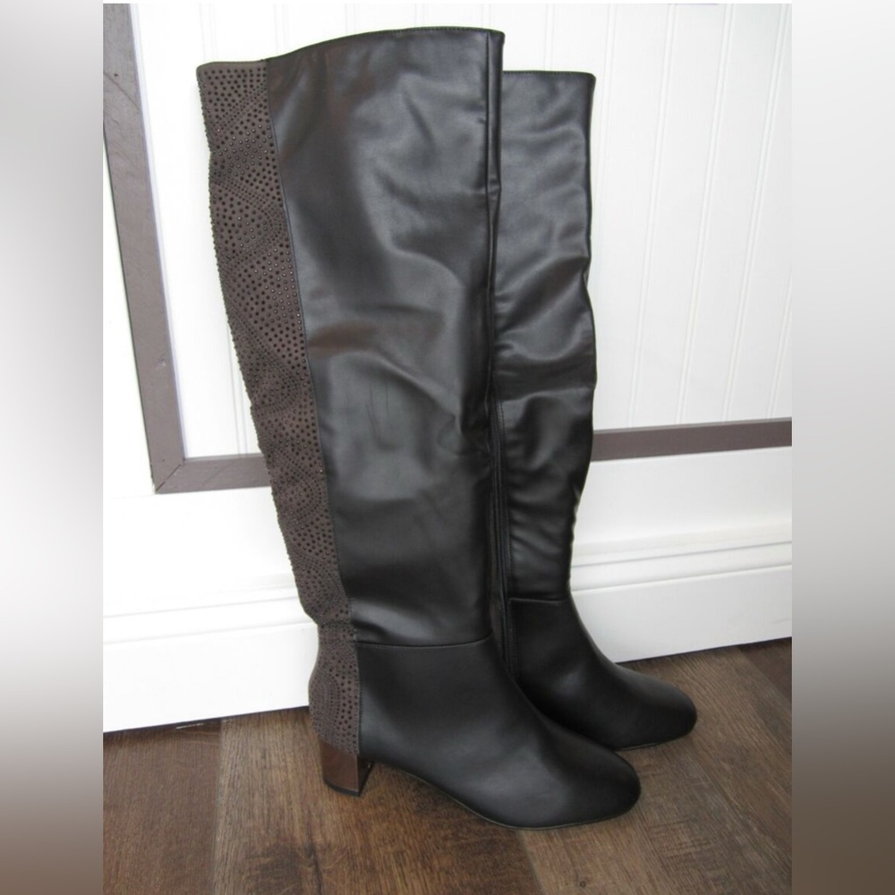 Badgley Mischka Over the Knee Alix Black Fashion Boots